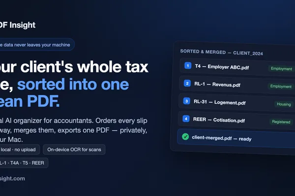 PDF Insight offers local AI processing for private document organization