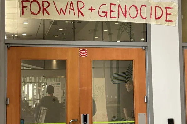 SJSU students protest AI center's ties to war profiteers