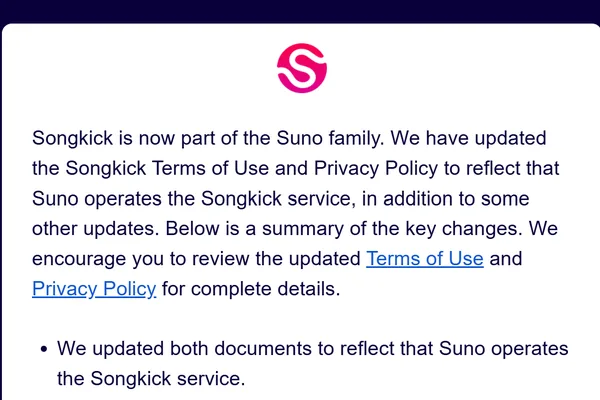 AI music generator Suno acquires live music tracker Songkick