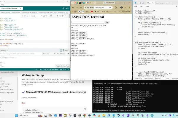 Copilot 协助开发者为 ESP32 微控制器创建 DOS 模拟器