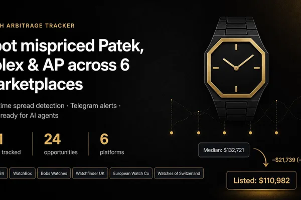Developer ships watch arbitrage tracker, details 5 production bugs