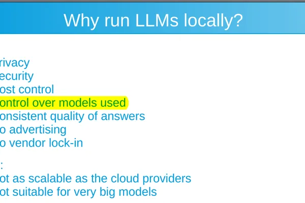 Local LLM execution offers privacy and digital sovereignty