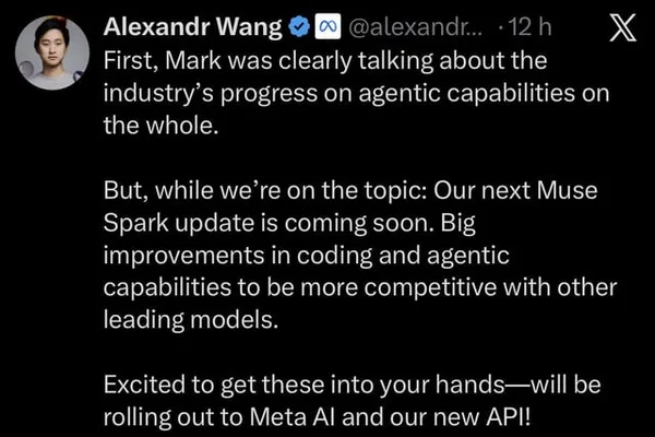 Meta 据称正计划更新其旗舰人工智能模型 Muse Spark