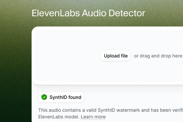 ElevenLabs集成Google DeepMind的SynthID用于AI音频水印