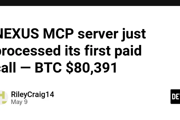 Developer processes first paid API call using Nexus MCP server