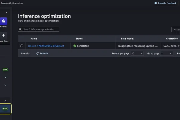 Amazon SageMaker AI launches UI for generative AI inference recommendations