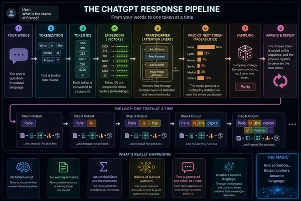 ChatGPT Text Generation Explained: Tokens, Embeddings, and Transformers