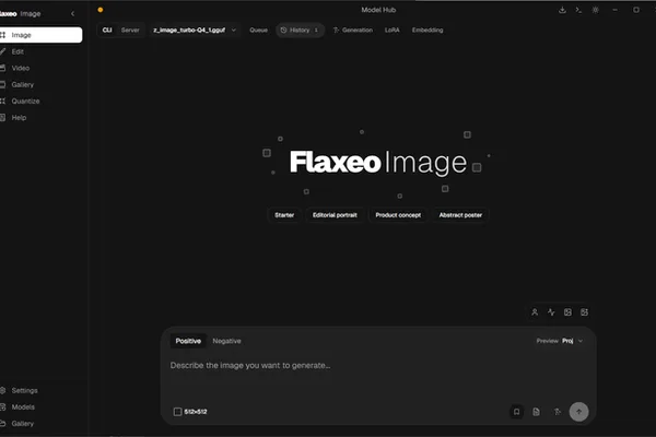 Flaxeo Image 桌面 UI 已发布，支持 Stable Diffusion C++ 后端
