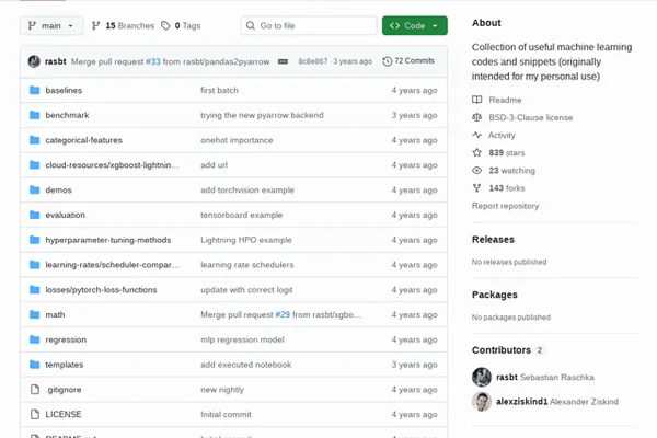 Sebastian Raschka shares personal ML notes as public resource