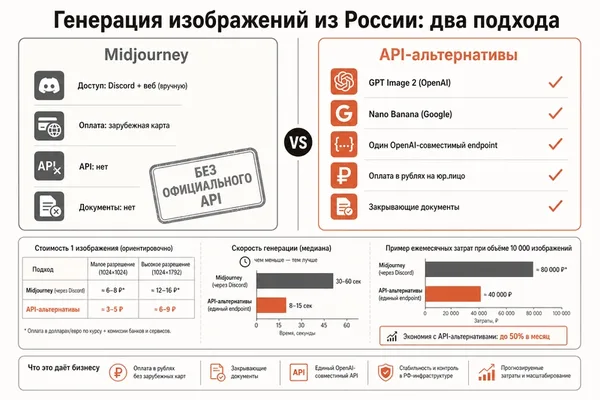 Midjourney在俄罗斯可用但缺乏API以供产品集成