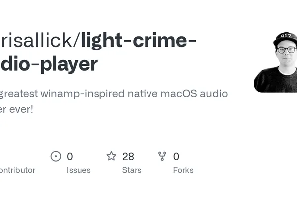 Developer builds macOS audio player inspired by Winamp, embracing 90s aesthetic