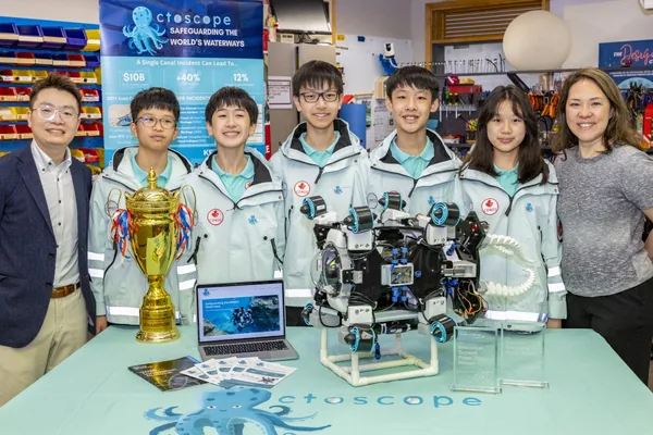Hong Kong teens win awards for AI robot clearing shipping lanes