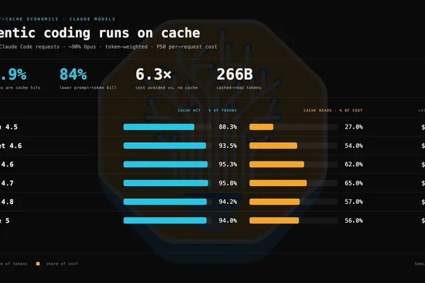 分析发现Claude Opus缓存命中率将token账单削减了84%