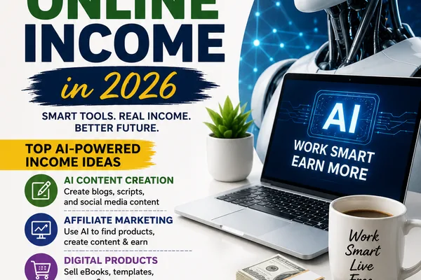 AI income ideas for 2026 highlighted on Pinterest