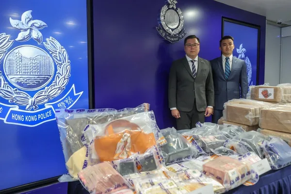 Hong Kong police seize HK$180M cocaine in largest bust in a year