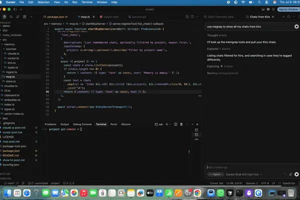 Memgrep tool offers local memory for Cursor coding agent