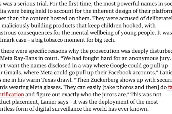 Zuckerberg testifies in lawsuit over addictive social media design