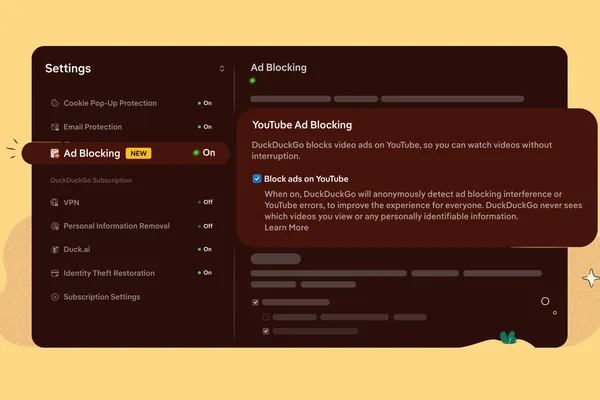 DuckDuckGo browser adds YouTube video ad blocking