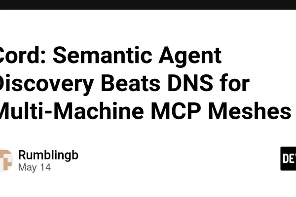 Cord uses semantic search for AI agent discovery over MCP