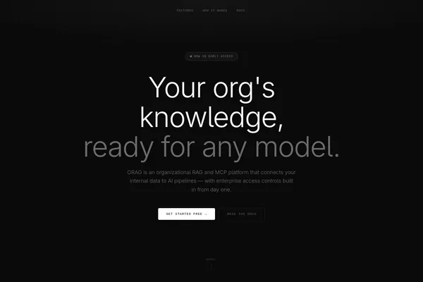Developer builds ORAG platform for organizational RAG and AI agent data access