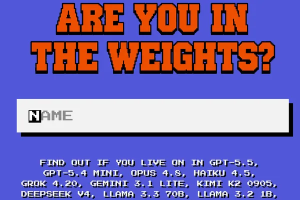 New tool 'In The Weights' reveals AI's knowledge of personal data
