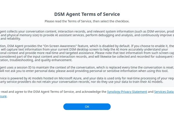 Synology DSM7.4 利用托管在 Microsoft Azure 上的 AI 模型