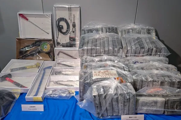 Hong Kong police seize HK$120m cocaine hidden in metal containers