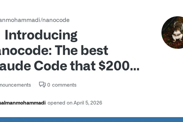 Nanocode 提供200美元的基于JAX的Claude Code解决方案，适用于TPU