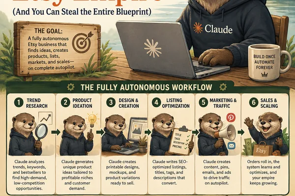 Author details using Claude AI to build an autonomous Etsy business