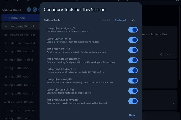 Torvian Chatbot v0.8.0 新增用于文件和 Web 操作的沙盒化工作器工具