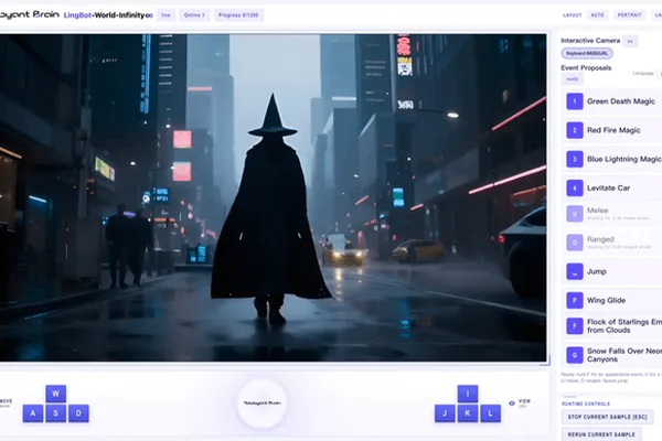 Open-source LingBot World model released, offering interactive neon city experience
