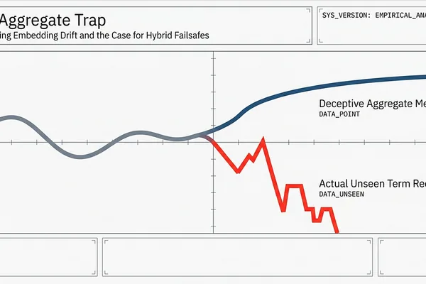 Embedding drift degrades dense retrieval performance by 14%