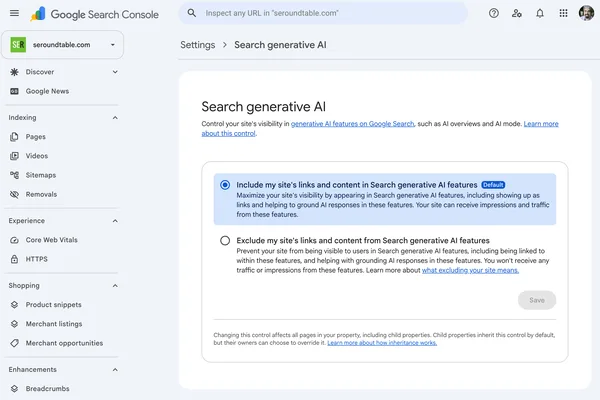 Google Generative AI controls expand beyond UK for Search Console users
