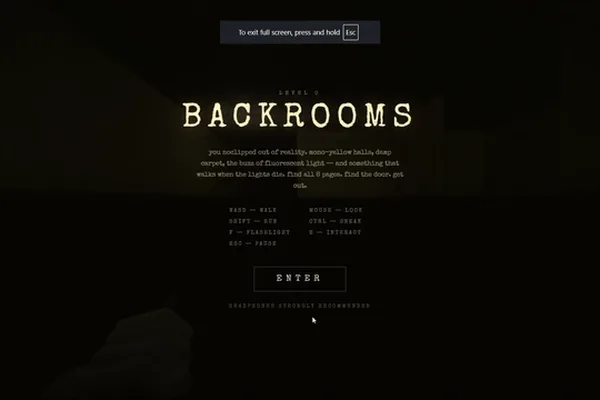 Claude Fable 5 generates complete Backrooms escape game