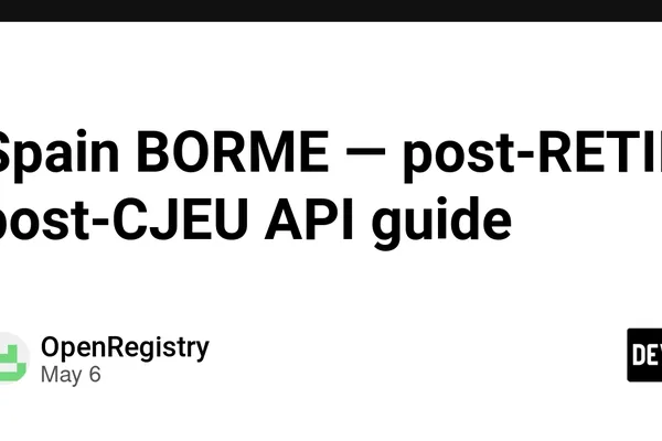 Spain's BORME API guide details limited free access to company data