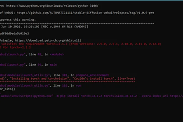 Stable Diffusion 用户寻求 Windows 10 设置帮助