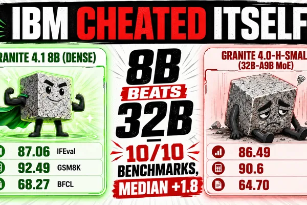 IBM's 8B Granite 4.1 model outperforms larger 32B predecessor