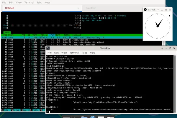 xclock utility updated for BSD systems