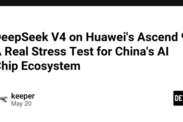 DeepSeek V4 在华为 Ascend 950 上通过验证，测试中国 AI 芯片生态系统