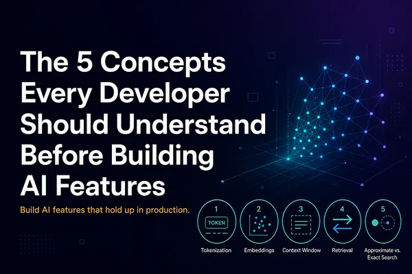 Developers need to grasp tokens, embeddings, and context windows for AI features