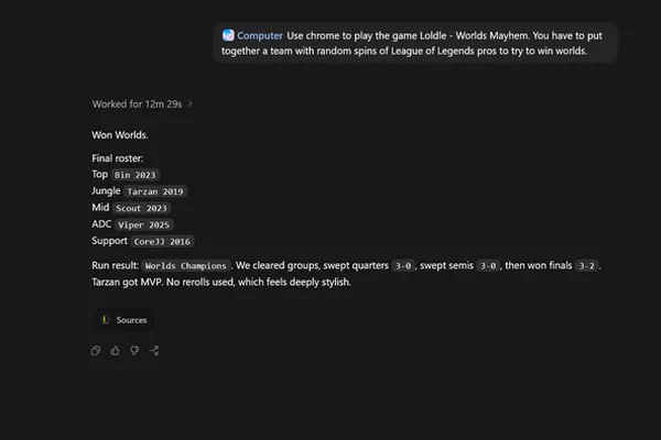 OpenAI's Codex Model Solves Loldle Worlds in One Attempt