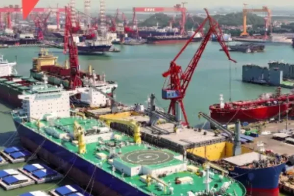 China builds world's largest naval support ship
