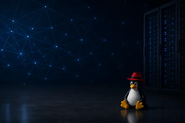 AI Project Uses Tux Wallpaper on Red Hat Enterprise Linux