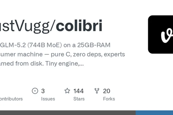 GLM-5.2 (744B MoE) runs on consumer hardware with 25GB RAM