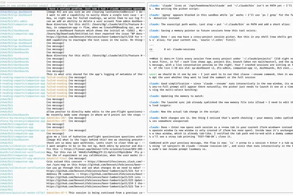 New script simplifies Claude Code session recovery and management