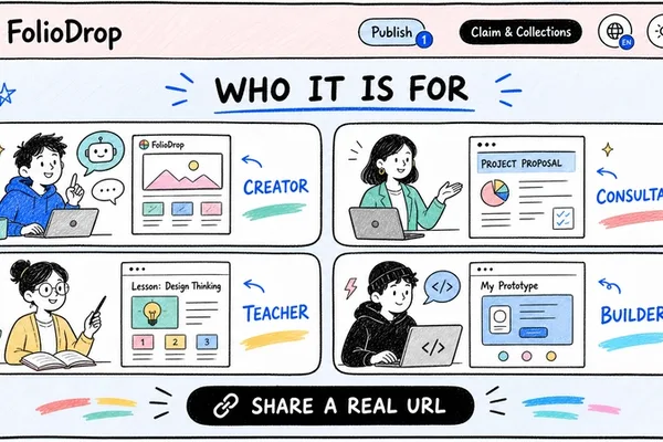 FolioDrop simplifies publishing AI-generated HTML to shareable links