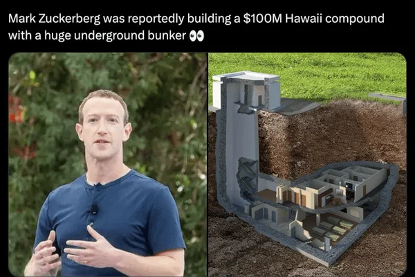 扎克伯格在夏威夷建造耗资1亿美元的自给自足的掩体