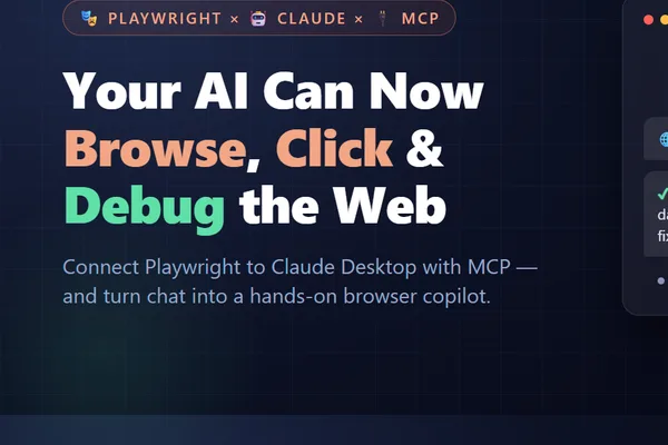 AI with Playwright browses and debugs websites
