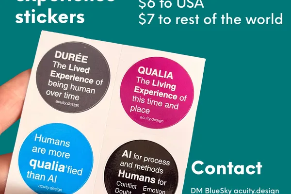 Stickers promote anti-AI or pro-Human message