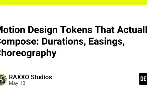 Motion design tokens organized into three tiers for better scalability